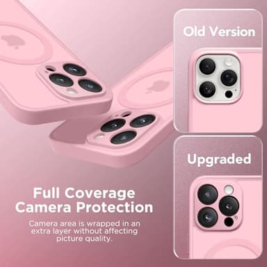 CAPRARO Magnetic Compatible with iPhone 16 Pro Max Case, Upgraded [Full Camera Protection] [Compatible with MagSafe] Protective Translucent Matte Women Phone Case Cover, Peach Pink - Image 6