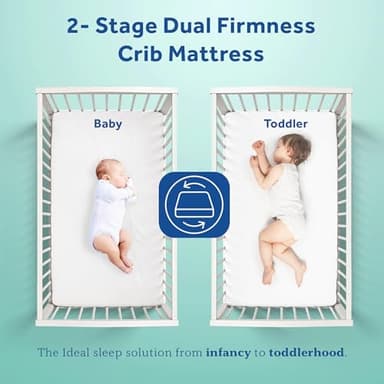 Sealy Baby Airy Night Diamond Breathable Crib Mattress, Made in USA, GREENGUARD GOLD Certified, Supportive & Sustainable Mesh Surface, 2 Stage, Toddler Bed Fit, Safety & Quality Tested, 52x28" - Image 7