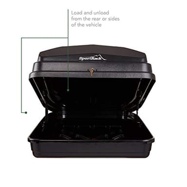 SportRack Vista XL Rear Opening Cargo Box,Black - Image 6