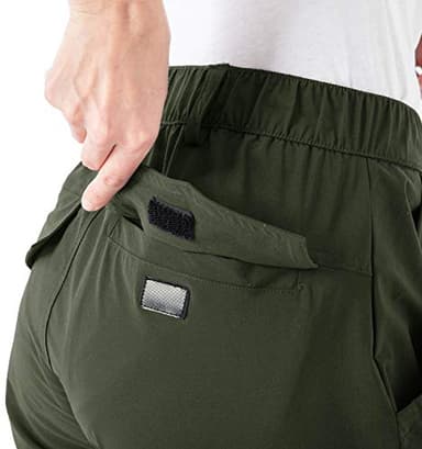 Rdruko Women's Outdoor Quick Dry Hiking Pants Lightweight Waterproof Climbing Travel Pants with Zipper Pockets Green Small - Image 5