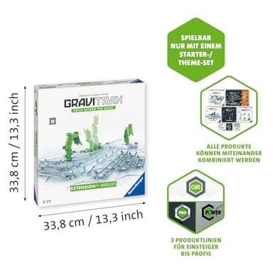 Ravensburger GraviTrax: Bridges Expansion Set | STEM Toy for Kids Ages 8 and Up | Compatible with All GraviTrax Systems | Ranked No.1 Marble Run System in The U.S - Image 3