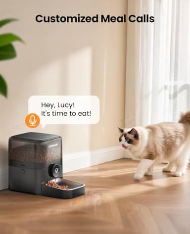 oneisall Cordless WiFi Automatic Cat Feeder, Tasty S2 Pro Rechargeable 100-Day Battery Operated Pet Feeder, 12 Cups/3L Timed Cat Food Dispenser for Large Kibble, Smart App Control (Black) - Image 6
