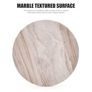 6Pcs Drink Coasters with Holder, Marble Style Ceramic Drink Coaster, Absorbent Coasters Set Suitable for Kinds of Cups, Modern Style Coasters for Coffee Table, 4 Inches - Image 4