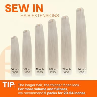 Full Shine Weft Hair Extensions Human Hair Sew In Extensions Copper Hair Remy Hair Extensions Sew In Auburn Straight Hair Weft Extensions Silky Real Hair Weft Hair Extensions 20 Inch 105G - Image 6