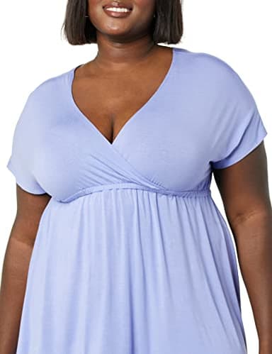 Amazon Essentials Women's Surplice Dress (Available in Plus Size), Soft Violet, X-Large - Image 5