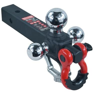 REYSUN Trailer Hitch Tri-Ball Hitch with Rotatoble Tow Shackle and Tow Hook, fits for 2-inch Receiver, Chrome Trailer Ball… - Image 2