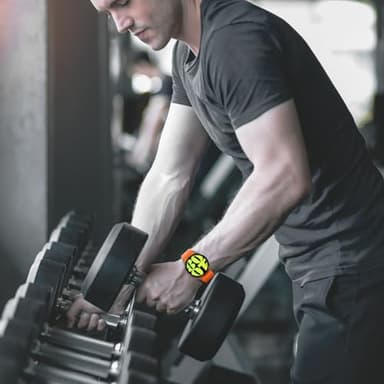 Amizee No Gap Band Compatible with Samsung Galaxy Watch 7 6 5 4 FE Band 40mm 44mm/Watch 6 Classic 43mm 47mm/Watch 5 Pro 45mm/Watch 4 Classic, 20mm Magnetic Silicone Strap for Women Men, Orange/Black - Image 7