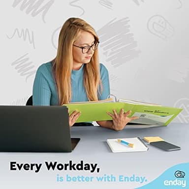 ½ Inch 3 Ring Binder, .5 Inch Round Ring Clear View Cover with 2 Inside Pockets Binders, Colored School Supplies Binders in Grey, Pink, Blue, Purple, Green and Red, Multicolor (6 PC) – by Enday - Image 8