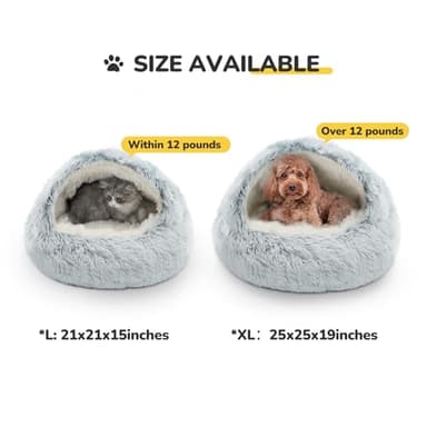 CATISM Cozy Cat Pod - Plush Hooded Cat Bed Cave, Self Warming, Removable Washable with Non-Slip Bottom - Image 6