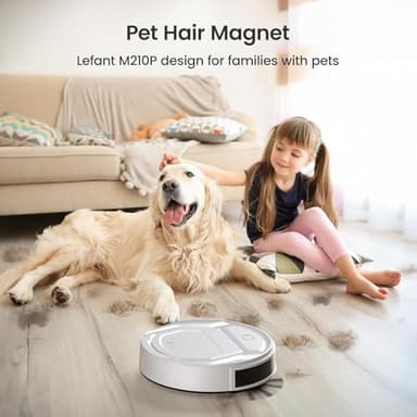 Lefant Robot Vacuum with Remote- Super Thin, Powerful Suction, Quiet,120 Mins Runtime, Self-Charging Robotic Vacuum Cleaner, APP/Voice/WiFi/Alexa Control, Ideal for Pet Hair and Hard Floor - Image 2