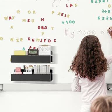 SMRCAD Magnetic Spice Rack Organizer for Fridge Seasoning Organizer for Kitchen storage with Screw Magnetic Shelf with Hook for Refrigerator and Oven (6pack) - Image 8