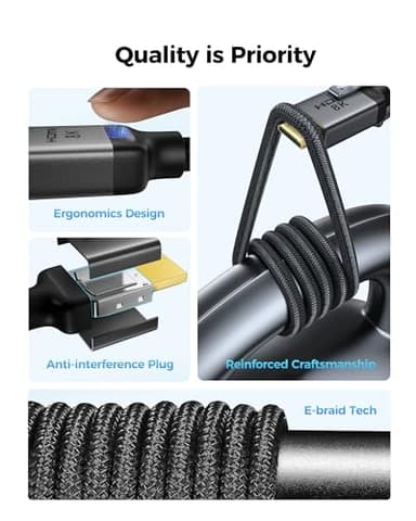 Silkland 8K 4K Mini HDMI to HDMI Cable 6.6FT, Mini HDMI 2.1 Cord [8K 60Hz, 4K@240Hz 144Hz 120Hz, Upgrade Braided] 48Gbps, Compatible with Camera, Camcorder, Laptop, Tablet, Monitor, Raspberry Pi Zero - Image 6