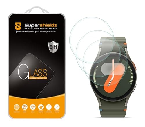 Supershieldz (3 Pack) Designed for Samsung Galaxy Watch 7, 6, 5, 4 (40mm) / Watch FE (40mm) Tempered Glass Screen Protector, Anti Scratch, Bubble Free - Image 1