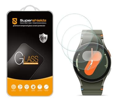 Supershieldz (3 Pack) Designed for Samsung Galaxy Watch 7, 6, 5, 4 (40mm) / Watch FE (40mm) Tempered Glass Screen Protector, Anti Scratch, Bubble Free - Image 1