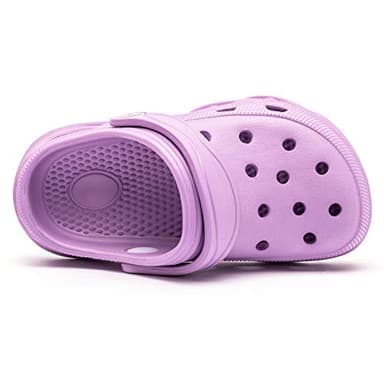 HOBIBEAR Girls Classic Graphic Toddler Garden Clogs Slip on Water Shoes (Purple-Size 8 Toddler) - Image 5