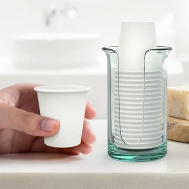 Dealusy 200 Count 3 oz Disposable Coffee Cups, Bathroom Mouthwash Cups, Leak-Free Food Safe Small Paper Mini Cup - Image 5