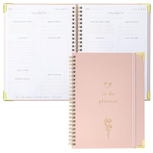Beautiful To Do List Notebook - Aesthetic Daily Planner to Easily Organize Your Tasks And Boost Productivity - Stylish Undated ADHD Planner Gift and The Perfect School or Office Supplies For Women - Image 1