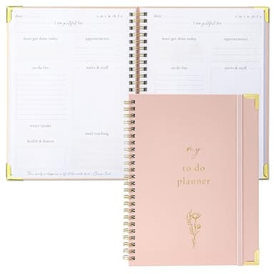 Beautiful To Do List Notebook - Aesthetic Daily Planner to Easily Organize Your Tasks And Boost Productivity - Stylish Undated ADHD Planner Gift and The Perfect School or Office Supplies For Women - Image 1