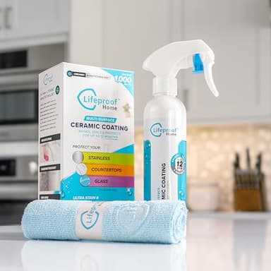 Lifeproof Ceramic Coating Spray Kit - Shine, Seal & Protect Kitchen & Bath Surfaces, Repels Stains & Grime - Image 3