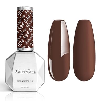 MelodySusie Thick Americano Brown Gel Nail Polish,0.5fl oz Nails Soak Off UV LED Caramel Coffee Brown Gel Polish Gift for Women Nail Art Manicure Salon DIY Nail Design Decoration at Home-534-A1205 - Image 1