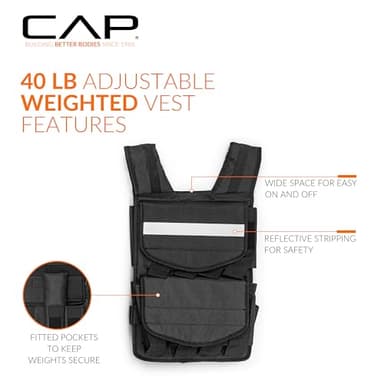CAP Barbell Adjustable Weighted Vest, 40 Lb - Image 4