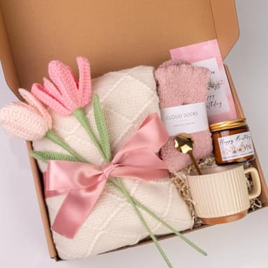 Birthday Gifts for Women, Self Care Gifts Get Well Soon Gifts Package, Relaxing Care Package, Birthday Gift Basket for Women, Happy Birthday Gifts for Her, Mom, Sister, Best Friend, Wife, Girlfriend, Coworker, Birthday Gifts Ideas - Image 1