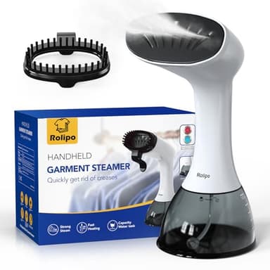 Rolipo Steamer for Clothes 1350W, Clothes Steamer for Home, Office, Travel, Upgraded 400ML Large Capacity Water Tank, Wrinkle Remover - Image 1
