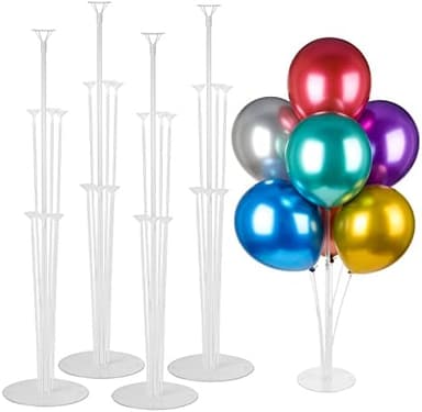 Voircoloria 4 Sets Balloon Stand Kits, Balloon Sticks Holder with Base for Table Graduation Birthday Baby Shower Gender Reveal Party Decorations - Image 3