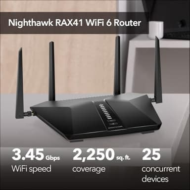 Netgear Nighthawk 5-Stream AX3600 Dual-Band WiFi 6 Router (up to 3.45Gbps) - RAX41 - Image 2
