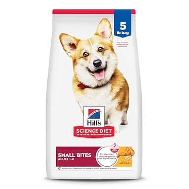 Hill's Science Diet Adult 1-6, Adult 1-6 Premium Nutrition, Small Kibble, Dry Dog Food, Chicken & Barley, 5 lb Bag - Image 1