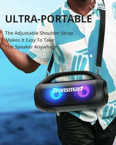 Tronsmart Bang SE Portable Bluetooth Speaker, Colorful LED and 40W Wireless Stereo to Infuse Your Party, Ultra Lightweight Portable Design and IPX6 Waterproof, Suitable for Party/Outdoor/Travel - Image 3