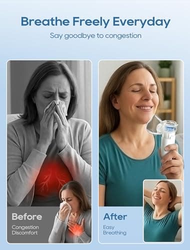 Portable Nebulizer for Adults and Kids with Smart LED Display, 3 Modes & Auto-Cleaning, Handheld Nebulizer for Home and Travel Use - Image 9