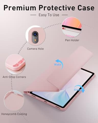 TUNKARMOR for iPad A16 11th / 10th Generation Case with Backlit Keyboard - 7 Color Change for iPad 10th Gen 2022 & 11th Gen 2025 A16 10.9/11 inch Cover - Built-in Pencil Holder with Mouse - Pink - Image 8