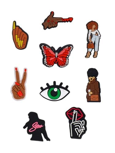 VIMCUPQ Bling Shoe Charms for Women, Designer Butterfly Rhinestones Pearl Gems Gold Sliver Chain for Clog Sandals Shoe Decoration Accessories - Image 7