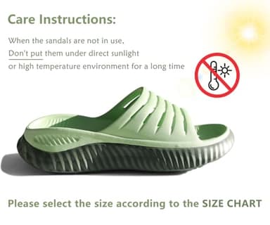 KuaiLu Womens Recovery Sandals Comfortable Plantar Fasciitis Arch Support Ladies Orthopedic Open Toe Slip On Running Sport Walking Slides Thick Athletic Cushion Slippers Summer Sliders Green Size 7 - Image 9
