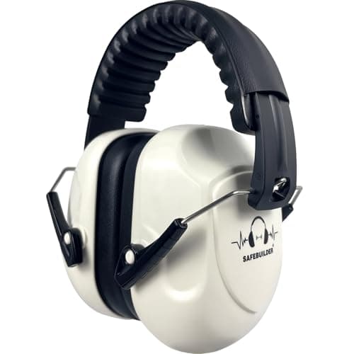 SAFEBUILDER Safety Ear Muffs SNR 33dB Noise Reduction Earmuffs Adults Sound Proof For Sleeping Working Shooting Industrial (1, 1-White) - Image 1