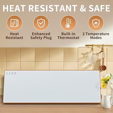 Electric Warming Tray（Extra Long 40”x12”），Food Warmer with Thermostat and Full Surface Heating，Food Warming Mat with 2 Temperature Modes for Buffets Party，Gatherings，White - Image 5