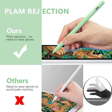 ​​​Stylus Pen for iPad 2018-2023 with Palm Rejection, Active Pencil for iPad 10th/9th/8th/7th/6th Generation, for iPad Pro 11/12.9 inch, for iPad Air 5th/4th/3th Gen, for iPad Mini 6th/5th Gen (Green) - Image 4