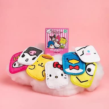 The Original MakeUp Eraser, 7-Day Set, Erase All Makeup With Just Water, Including Waterproof Mascara, Eyeliner, Foundation, Lipstick, Sunscreen, and More! (Hello Kitty and Friends), 7ct. - Image 3