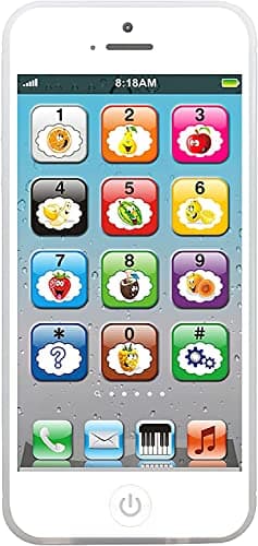 Wolmund Toy Learning Play Cell Phone with 8 Functions and Dazzling Lights Interactive Toy for Toddler Baby Kids Boys Girls - Image 1
