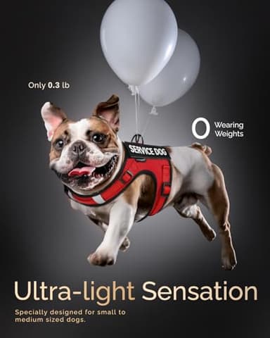 FAYOGOO Service Dog Vest for Small Dogs - Air Mesh Breathble Emotional Support Animal Vest with Velcro Patches - No Choke Puppy Harness and Leash Set Adjustable Neck and Chest - Image 2