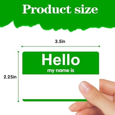 200 Pcs St. Patrick's Day Name Tags Stickers, 3.5" x 2.25" Hello My Name is Stickers, Green Name Tag, Adhesive Label Sticker for Office, Meeting, School, Teachers and Mailing - Image 4