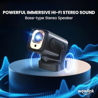 Projector [Auto Focus & 1080P Native & Built-in Apps] Projector 4K Support Auto Correction WiFi 6 Bluetooth 5.4 Mini Portable Projector Compatible with HDMI/TV Stick/Memory Stick/Laptop, Black - Image 8