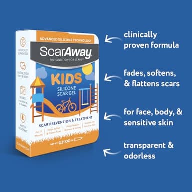 ScarAway Kids Silicone Scar Gel, 100% Medical-Grade, Helps Improve Size, Color & Texture of Hypertrophic & Keloid Scars on Face & Body from Injury, Burns & Surgery, Water Resistant, Clear, 6g - Image 2