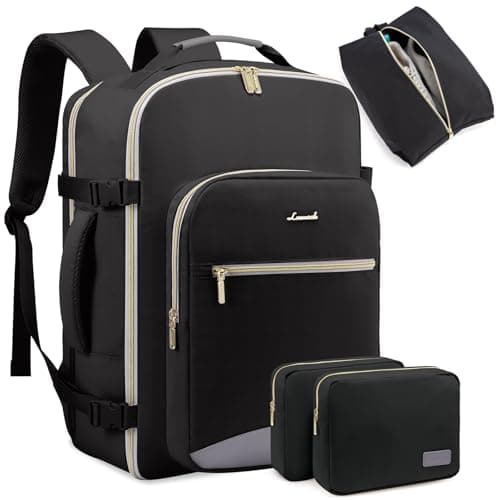 LOVEVOOK 40L Travel Backpack for Women Men,Waterproof Airline Approved Carry On Luggage Travel Essentials,TSA Carry On Backpack Personal Item Travel Bag Suitcase Weekender Traveling with Packing Cubes - Image 1