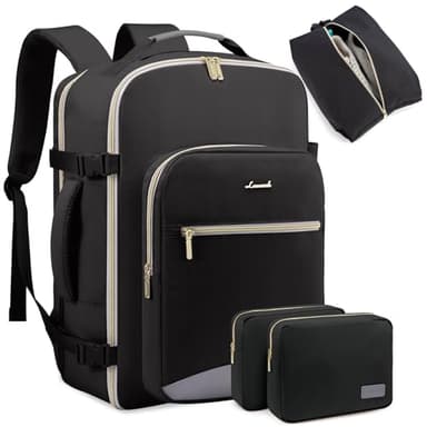 LOVEVOOK 40L Travel Backpack for Women Men,Waterproof Airline Approved Carry On Luggage Travel Essentials,TSA Carry On Backpack Personal Item Travel Bag Suitcase Weekender Traveling with Packing Cubes - Image 1