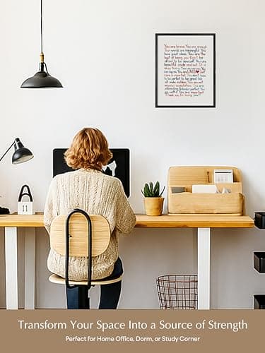 “You Are Brave, You Are Enough” Inspirational Wall Art Print – Affirmation Typography Poster for Self-Love, Mental Health – Classroom, Office, Bedroom, Therapy Room Décor – 8x10 Unframed - Image 5