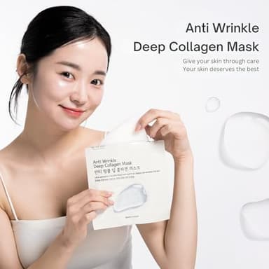Collagen Hydrogel AntiWrinkle Deep Face Mask 15 EA Ultimate Hydration, Improves Skin Texture, Affordable Luxury, Glowing Skin, Reduces Fine Lines & Wrinkles, Made in Korea OHMYPURE (15, Deep Collagen) - Image 3