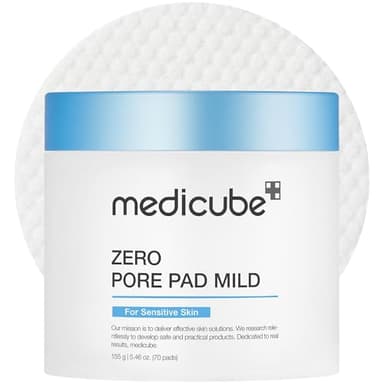 Medicube Zero Pore Pads Mild 2.0 (70 Pads) - Gentle Calming Toner Pads for Exfoliation, Minimizing Pores, and Blackhead Removal with PHA - Ideal for All Skin Types - Korean Skin Care - Image 1