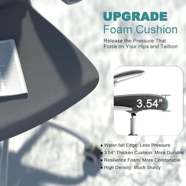 Mimoglad Office Chair, Comfy Desk Chair - High Back Ergonomic Computer Chair with Adjustable Lumbar Support & Headrest, Flip-up Armrests for Guitar Playing, Swivel Task Chair for Home Office - Image 4